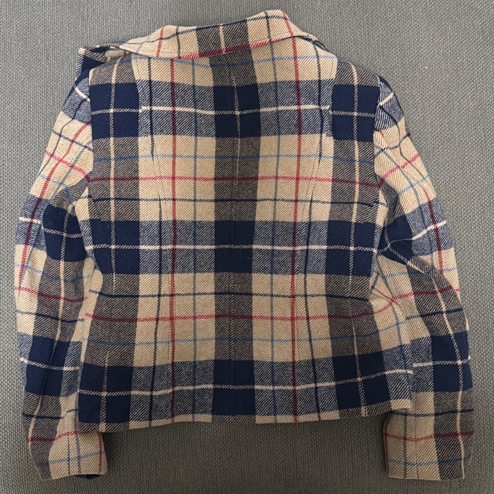 Pendleton Women's Plaid Jacket - Beige And Navy - image 6